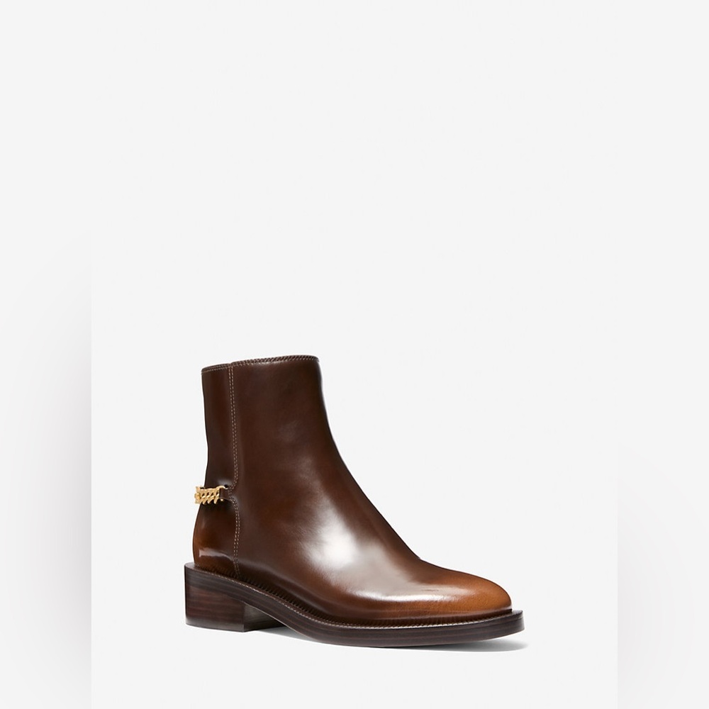 MICHAEL MICHAEL KORS Carlisle Burnished Leather waterproof women’s Boot as 6.5